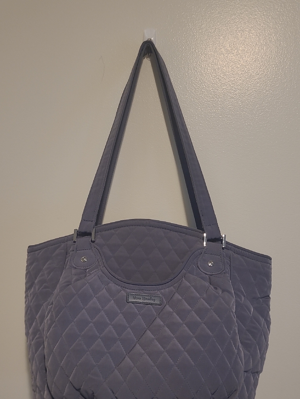 Vera Bradley Quilted Tote in Slate Gray